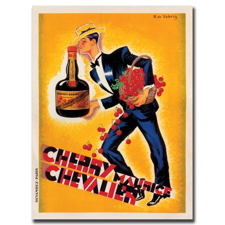 Trademark Fine Art Cherry Maurice Chevalier by Roger de Valerio- 24 x 32, 24x32 V6088-C2432GG